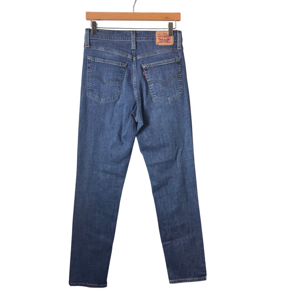 Levis 724 Jeans Womens Size 29 High Rise Straight Leg Dark Wash Stretch Tall